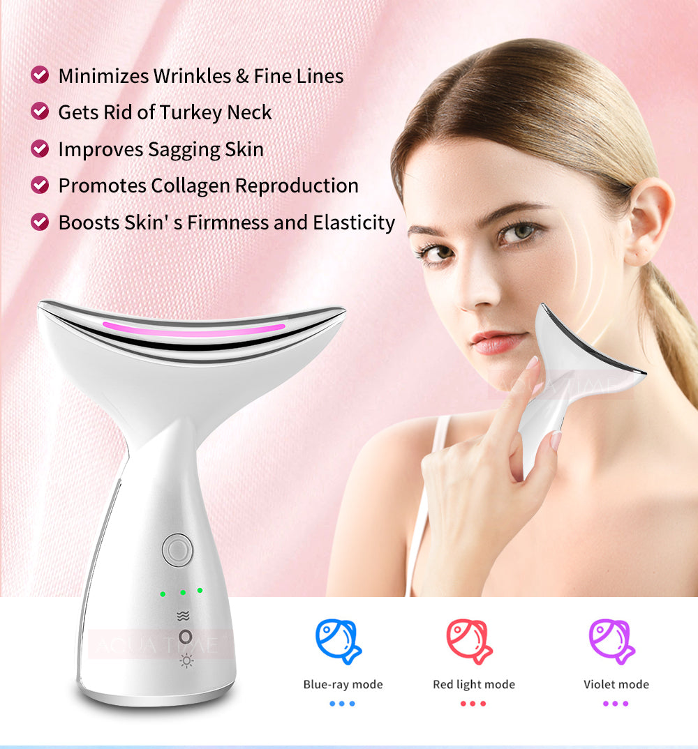 EMS microcurrent neck beauty device