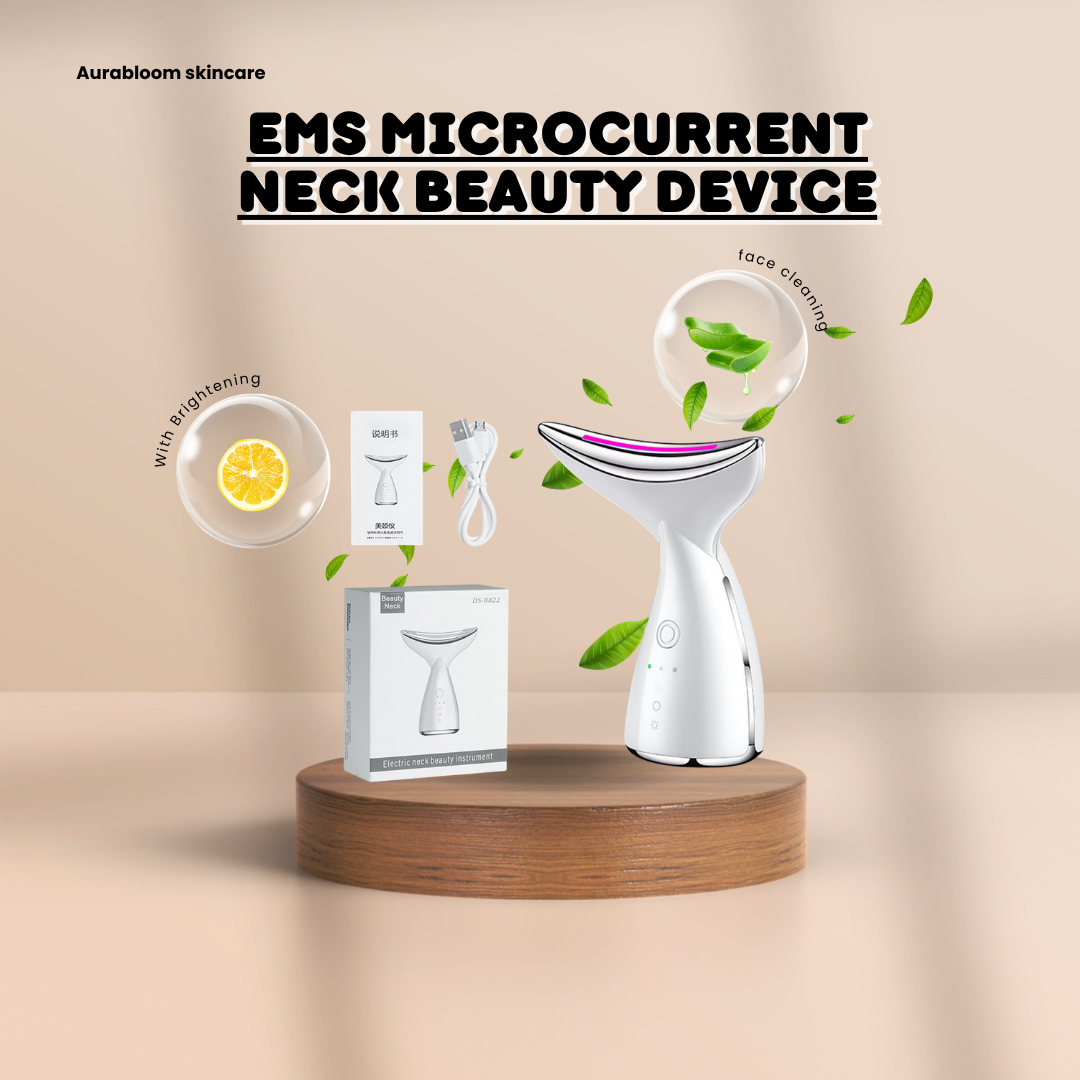 EMS microcurrent neck beauty device